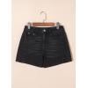 image:imageSidefeel Womens Jean Shorts High Waisted Stretchy Casual Side Seam Denim ShortsBlack