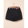 image:imageSidefeel Womens Jean Shorts High Waisted Stretchy Casual Side Seam Denim ShortsBlack