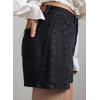 image:imageSidefeel Womens Jean Shorts High Waisted Stretchy Casual Side Seam Denim ShortsBlack