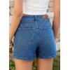 image:imageSidefeel Womens Jean Shorts High Waisted Stretchy Casual Side Seam Denim ShortsBlue