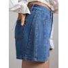 image:imageSidefeel Womens Jean Shorts High Waisted Stretchy Casual Side Seam Denim ShortsBlue