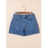 image:imageSidefeel Womens Jean Shorts High Waisted Stretchy Casual Side Seam Denim ShortsBlue