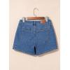 image:imageSidefeel Womens Jean Shorts High Waisted Stretchy Casual Side Seam Denim ShortsBlue