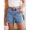 image:imageSidefeel Womens Jean Shorts High Waisted Stretchy Casual Side Seam Denim ShortsLight Blue