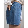 image:imageSidefeel Womens Jean Shorts High Waisted Stretchy Casual Side Seam Denim ShortsLight Blue