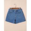 image:imageSidefeel Womens Jean Shorts High Waisted Stretchy Casual Side Seam Denim ShortsLight Blue