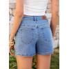 image:imageSidefeel Womens Jean Shorts High Waisted Stretchy Casual Side Seam Denim ShortsLight Blue