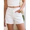 image:imageSidefeel Womens Jean Shorts High Waisted Stretchy Casual Side Seam Denim ShortsWhite
