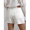 image:imageSidefeel Womens Jean Shorts High Waisted Stretchy Casual Side Seam Denim ShortsWhite