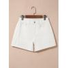 image:imageSidefeel Womens Jean Shorts High Waisted Stretchy Casual Side Seam Denim ShortsWhite