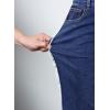 image:imageSidefeel Womens Wide Leg Jeans High Waisted Straight Leg Stretchy Patchwork Side Panel Denim Pants with PocketsBluing