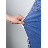 image:imageSidefeel Womens Wide Leg Jeans High Waisted Straight Leg Stretchy Patchwork Side Panel Denim Pants with PocketsDark Blue