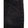 image:imageSidefeel Womens Jean Shorts Casual High Waisted Stretchy Buttoned Folded Hem Denim ShortsBlack