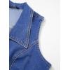 image:imageSidefeel Womens Denim Vest Lapel Sleeveless Button Down Crop Trendy Cowgirl Outfit Jean Vest TopBlue
