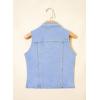 image:imageSidefeel Womens Denim Vest Lapel Sleeveless Button Down Crop Trendy Cowgirl Outfit Jean Vest TopSky Blue