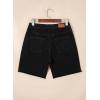 image:imageSidefeel Womens Jean Shorts High Waisted Stretchy Bermuda Raw Hem Denim Summer ShortsBlack