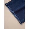 image:imageSidefeel Womens Jean Shorts High Waisted Stretchy Bermuda Raw Hem Denim Summer ShortsDark Blue