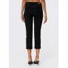 image:imageSidefeel Womens Capri Jeans High Waist Stretchy Skinny Jeans Casual Summer Trendy Cropped Pants with Welt PocketsBlack