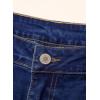 image:imageSidefeel Womens Capri Jeans High Waist Stretchy Skinny Jeans Casual Summer Trendy Cropped Pants with Welt PocketsDark Blue