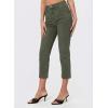 image:imageSidefeel Womens Capri Jeans High Waist Stretchy Skinny Jeans Casual Summer Trendy Cropped Pants with Welt PocketsGreen