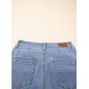 image:imageSidefeel Womens Capri Jeans High Waist Stretchy Skinny Jeans Casual Summer Trendy Cropped Pants with Welt PocketsIceland Blue