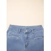 image:imageSidefeel Womens Capri Jeans High Waist Stretchy Skinny Jeans Casual Summer Trendy Cropped Pants with Welt PocketsIceland Blue