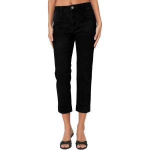 image:imageSidefeel Womens Capri Jeans High Waist Stretchy Skinny Jeans Casual Summer Trendy Cropped Pants with Welt PocketsBlack