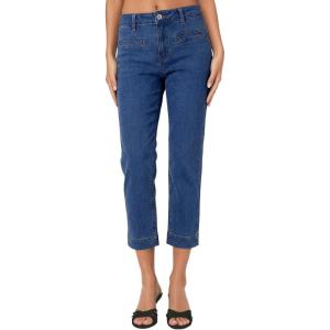 image:imageSidefeel Womens Capri Jeans High Waist Stretchy Skinny Jeans Casual Summer Trendy Cropped Pants with Welt PocketsBlue