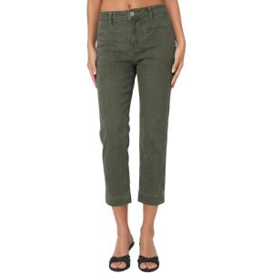 image:imageSidefeel Womens Capri Jeans High Waist Stretchy Skinny Jeans Casual Summer Trendy Cropped Pants with Welt PocketsGreen