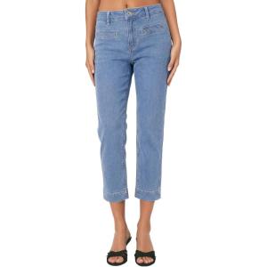 image:imageSidefeel Womens Capri Jeans High Waist Stretchy Skinny Jeans Casual Summer Trendy Cropped Pants with Welt PocketsIceland Blue