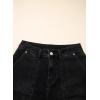 image:imageSidefeel Womens Jean Shorts High Waisted Stretchy Wide Leg Bermuda Denim Shorts Casual Loose Fit Summer Jorts with PocketsBlack