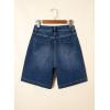 image:imageSidefeel Womens Jean Shorts High Waisted Stretchy Wide Leg Bermuda Denim Shorts Casual Loose Fit Summer Jorts with PocketsDark Blue