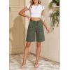image:imageSidefeel Womens Jean Shorts High Waisted Stretchy Wide Leg Bermuda Denim Shorts Casual Loose Fit Summer Jorts with PocketsGreen