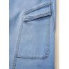 image:imageSidefeel Womens MidLow Rise Baggy Jeans Elastic Waist Drawtring Y2K Stretchy Wide Leg Cargo Boyfriend Oversized Denim PantsIceland Blue