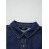 image:imageSidefeel Womens Button Down Denim Shirt Collared Short Sleeve Jean Shirt Blouse with PocketsBluing