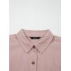 image:imageSidefeel Womens Button Down Denim Shirt Collared Short Sleeve Jean Shirt Blouse with PocketsPink