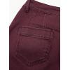 image:imageSidefeel Womens Capri Jeans High Waist Stretchy Skinny Jeans Casual Summer Trendy Cropped Pants with Welt PocketsBurgundy