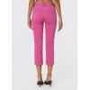 image:imageSidefeel Womens Capri Jeans High Waist Stretchy Skinny Jeans Casual Summer Trendy Cropped Pants with Welt PocketsHot Pink