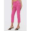 image:imageSidefeel Womens Capri Jeans High Waist Stretchy Skinny Jeans Casual Summer Trendy Cropped Pants with Welt PocketsHot Pink