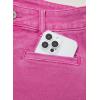 image:imageSidefeel Womens Capri Jeans High Waist Stretchy Skinny Jeans Casual Summer Trendy Cropped Pants with Welt PocketsHot Pink