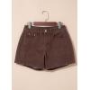 image:imageSidefeel Womens Jean Shorts High Waisted Stretchy Casual Side Seam Denim ShortsCoffee