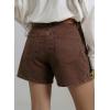 image:imageSidefeel Womens Jean Shorts High Waisted Stretchy Casual Side Seam Denim ShortsCoffee