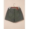 image:imageSidefeel Womens Jean Shorts High Waisted Stretchy Casual Side Seam Denim ShortsGreen