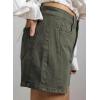 image:imageSidefeel Womens Jean Shorts High Waisted Stretchy Casual Side Seam Denim ShortsGreen