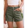 image:imageSidefeel Womens Jean Shorts High Waisted Stretchy Casual Side Seam Denim ShortsGreen