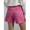 image:imageSidefeel Womens Jean Shorts High Waisted Stretchy Casual Side Seam Denim ShortsHot Pink