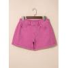 image:imageSidefeel Womens Jean Shorts High Waisted Stretchy Casual Side Seam Denim ShortsHot Pink