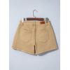 image:imageSidefeel Womens Jean Shorts High Waisted Stretchy Casual Side Seam Denim ShortsKhaki