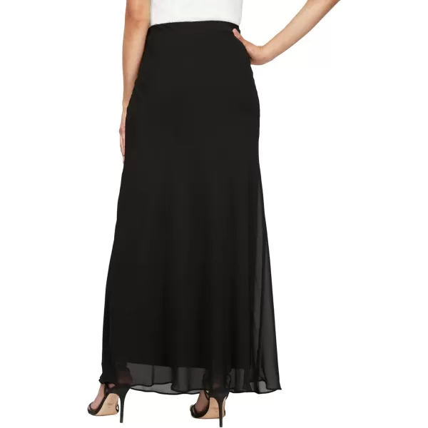 Alex Evenings Womens Long Maxi Skirt Regular and PetiteAline Black