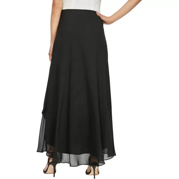 Alex Evenings Womens Long Maxi Skirt Regular and PetiteBlack